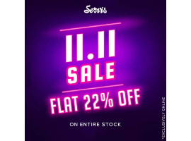 Servis 11.11 Sale FLAT 22% OFF on Entire Stockimage-368